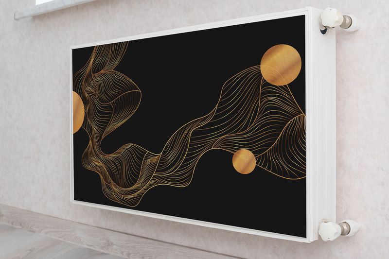 Osłona MAGNETYCZNA Na Kaloryfer Abstrakcyjne Fale Line-Art 90cm x 60cm zdjęcie 4