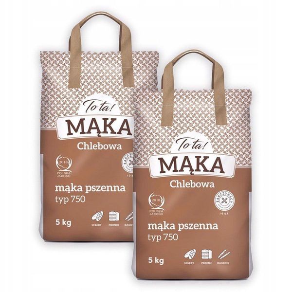 ToTa! Mąka pszenna typ 750 chlebowa 5 kg x2 sztuk zdjęcie 1