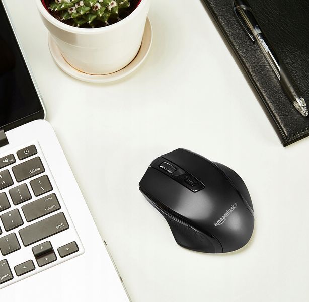 MYSZKA BEZPRZEWODOWA AmazonBasics G6B-BK sensor optyczny zdjęcie 5