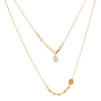 Złoty Naszyjnik Celebrytka Kółko Kulki Cyrkonia