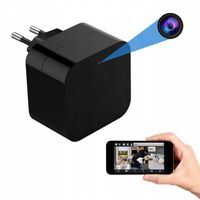 UKRYTA KAMERA SZPIEGOWSKA ZASILACZ MKA8 ŁADOWARKA USB PODGLĄD NA ŻYWO WIFI