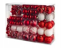 Bombki nietłukące CHOINKOWE kształty 115 szt ZESTAW XXL na choinkę ozdoby