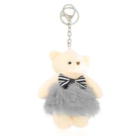 Brelok Miś w szarej spódniczce