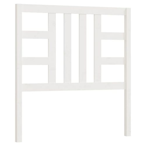 Wezgłowie łóżka, białe, 106x4x100 cm, lite drewno sosnowe na Arena.pl