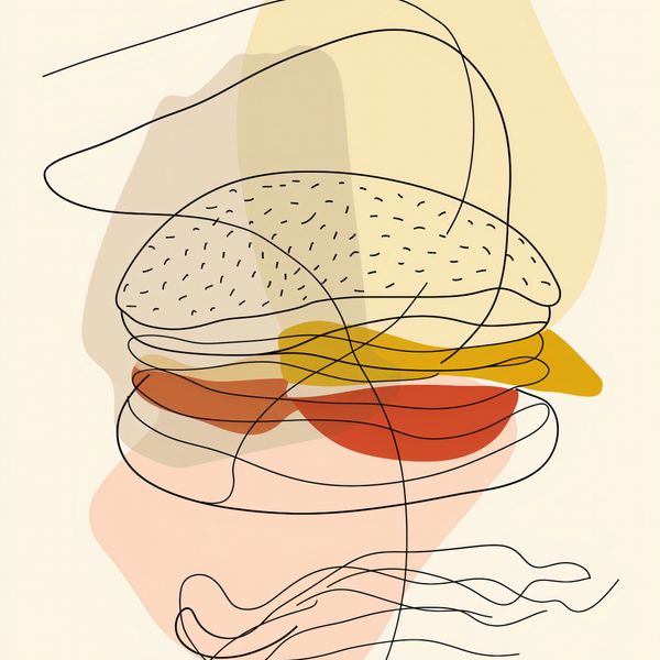 Plakat 20x20cm Cieniutki Burger zdjęcie 1
