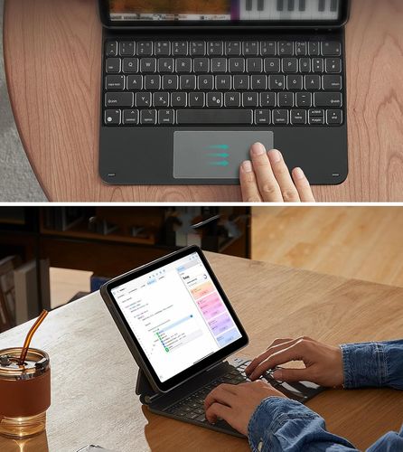 Etui z klawiaturą ESR 6B014A, QWERTZ, do iPad Air 11 cali M2 2024, antracyt na Arena.pl