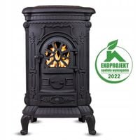 Piec KOMINEK ŻELIWNY Koza INGRID CZARNY na drewno Wolnostojący ECO do domu