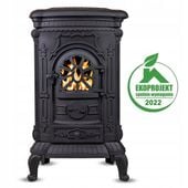 Piec KOMINEK ŻELIWNY Koza INGRID CZARNY na drewno Wolnostojący ECO do domu