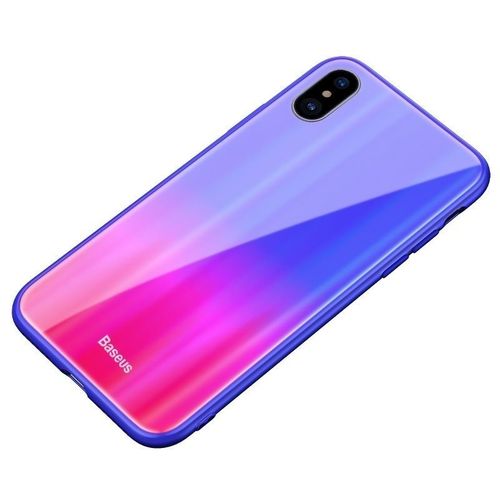 Etui Baseus Luster Case iPhone X / XS - niebiesko - czerwone na Arena.pl
