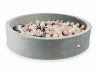 Suchy basen z piłeczkami 600 sztuk 130x30 Velvet szary (różowozłote, metaliczny grafit, opalizujące)