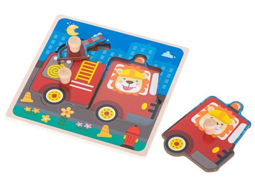 Puzzle drewniane układanka straż pożarna na Arena.pl