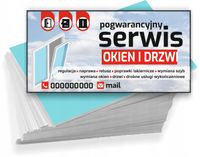 Wizytówki firmowe 200 szt RÓŻNE WZORY do wyboru SERWIS OKIEN DRZWI