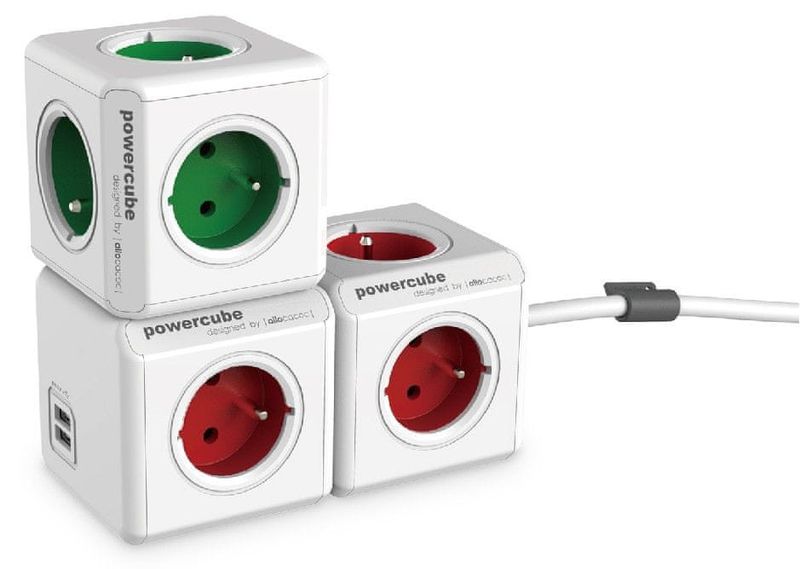Listwa kostka zasilacz allocacoc PowerCube 4 gniazda 2xUSB zdjęcie 5