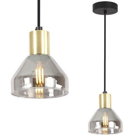 Lampa wisząca GREGORY 31-78391 szklana loftowy zwis przydymiony zdjęcie 3