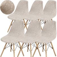 ZESTAW 6 SZT POKROWIEC NA KRZESŁO WELUR SKANDYNAWSKIE