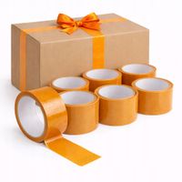 Taśma pakowa do pakowania 200m klejąca Orange 218y 48mm Mocna Długa 6 szt.