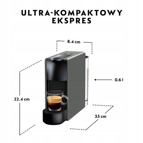 Ekspres Krups NESPRESSO XN110B10 ESSENZA MINI szary na Arena.pl