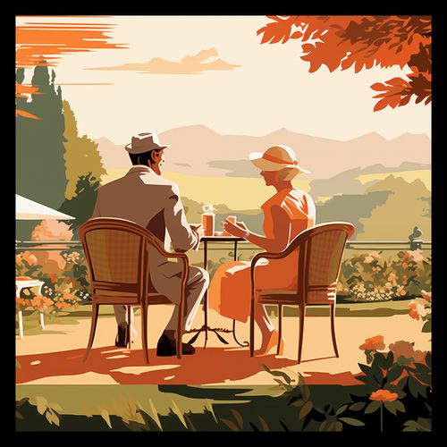 Plakat 40x40cm Retro Randka na Arena.pl