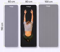 Antypoślizgowa GRUBA Mata do Ćwiczeń Jogi Pilatesu 190x80 NBR Fitness 1,5cm