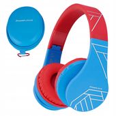Słuchawki DLA DZIECI bezprzewodowe wokółuszne PowerLocus P1Kids kabel etui