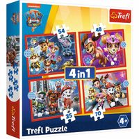 Puzzle 4w1 Psi Patrol w mieście 34374 wgniecione opakowanie