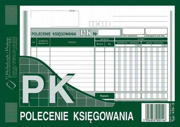 POLECENIE KSIĘGOWANIA A5 439-3 zdjęcie 1
