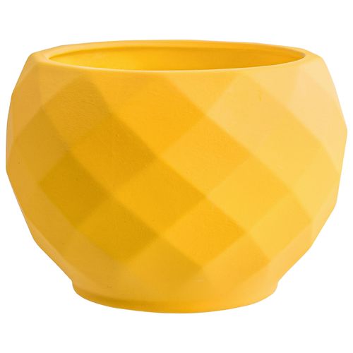 Doniczka osłonka ceramiczna kolor Żółty 18,5 cm H17 cm mat na Arena.pl