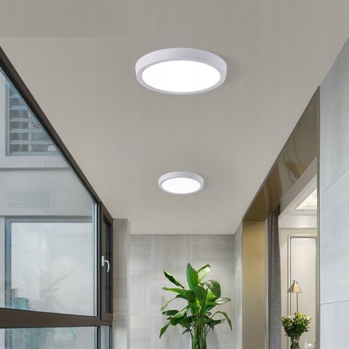 PLAFON NATYNKOWY LAMPA SUFITOWA LED 24W OKRĄGŁA PANEL ŚCIENNY ŚWIETLNY na Arena.pl