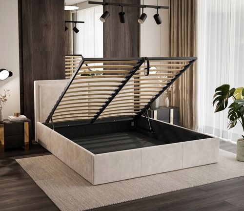 ŁOŻKO SOAVE II Z PODNOSZONYM STELAŻEM I POJEMNIKIEM NA POŚCIEL 140x200 na Arena.pl