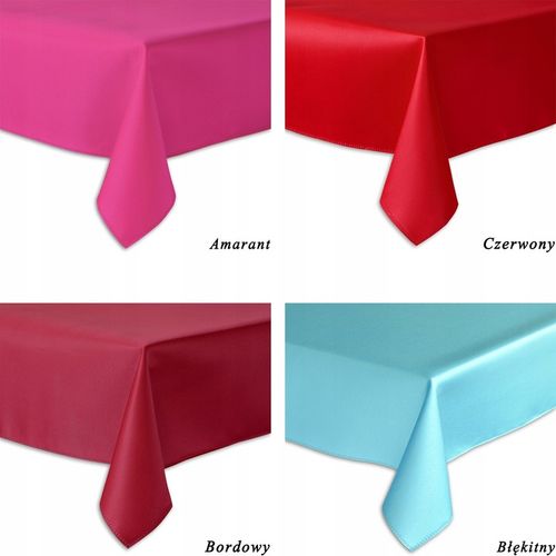 PLAMOODPORNY obrus KOŁO ŚR. 140 CM SOLID OKRĄGŁY na Arena.pl