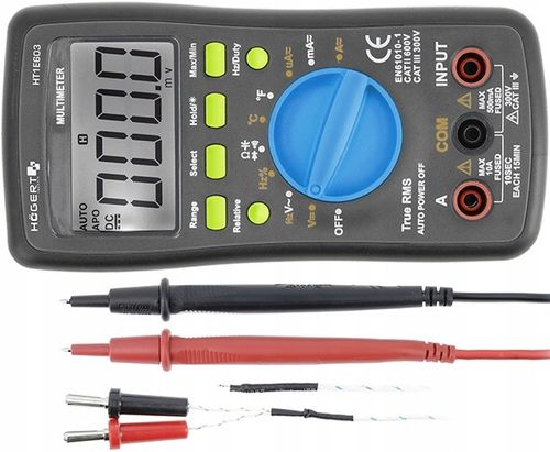 MIERNIK UNIWERSALNY MULTIMETR LCD HOGERT HT1E603 na Arena.pl