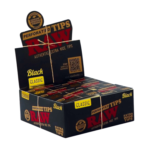 filterki perforowane raw black extra wide tips 40szt. na Arena.pl