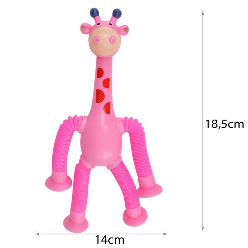 Żyrafa pop tube rurka rozciągania z przyssawkami sensoryczna różowy na Arena.pl
