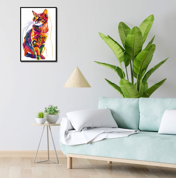 Plakat 40x60cm Nasycony Kot zdjęcie 4