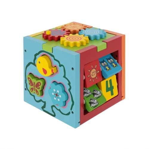 LT330 DREWNIANA KOSTKA SENSORYCZNA SORTER KLOCKÓW SUWAKI zdjęcie 3