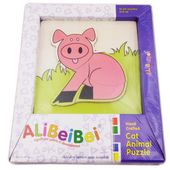 puzzle drewniane świnka