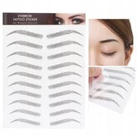 WODOODPORNE TATUAŻ NA BRWI NAKLEJKI 10 PAR CZARNE