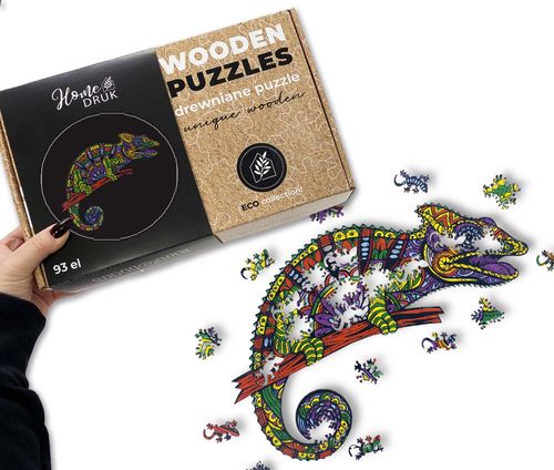 Puzzle Drewniane dla dzieci i dorosłych Kameleon 2 Chameleon 2 na Arena.pl