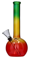 Szklane Bongo Rasta 20 cm - Fajka Wodna Chillout z Akcesoriami