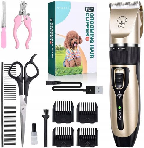 Bezprzewodowa MASZYNKA DO STRZYŻENIA PSÓW PSA ZWIERZĄT kota ZESTAW na Arena.pl
