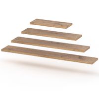 Półki Wiszące Ścienne Nowoczesny Zestaw Drewniany Sypialnia Salon Dąb Wotan