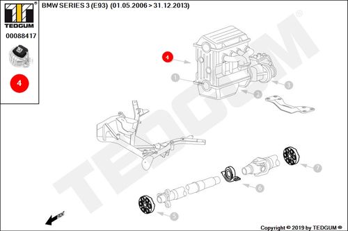 BMW 3 E93 PODUSZKA SILNIKA LEWA E93 07-11 na Arena.pl