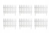 Płotek Ogrodowy Biały 3,5m Palisada Płot Krawężnik Plastik ZESTAW Ozdobny