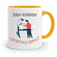 Kubek Żółty Architekta Jestem Architektem Prezent Z Nadrukiem Ze Zdjęciem