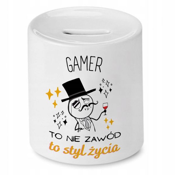 Dla Gamera Skarbonka Na Urodziny Na Prezent Z Nadrukiem Ze Zdjęciem zdjęcie 1