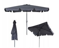 Parasol ogrodowy DENVER 200x130 cm ciemnoszary regulowany
