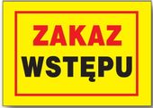 BTO-61 - ZNAK - TABLICA budowlana - zakaz wstępu