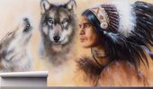 Fototapeta WILK INDIANIN INDYJSKI WILKI 390x280