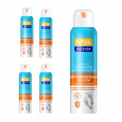 Spray antyperspirant do stóp antybakteryjny niwelujący zapach No36 x5 na Arena.pl