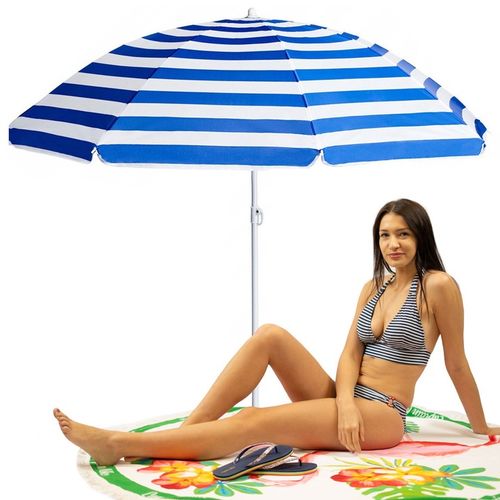 Wytrzymały STALOWY Parasol ogrodowy PLAŻOWY Kempingowy 1,5 m CAPTAIN MIKE na Arena.pl